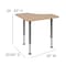 Flash Furniture Triangle Natural Collaborative Desk, For Home and Classroom XU-SF-1003-NAT-A-GG - alternate 2